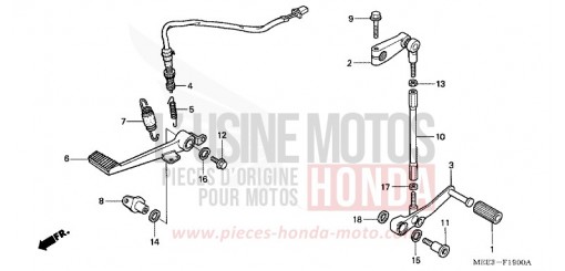 PEDALE DE FREIN/PEDALE DE CHANGEMENT CBR600RR4 de 2004